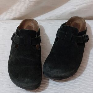 Birkenstock Black Suede Mules SIZE EU39/US8
